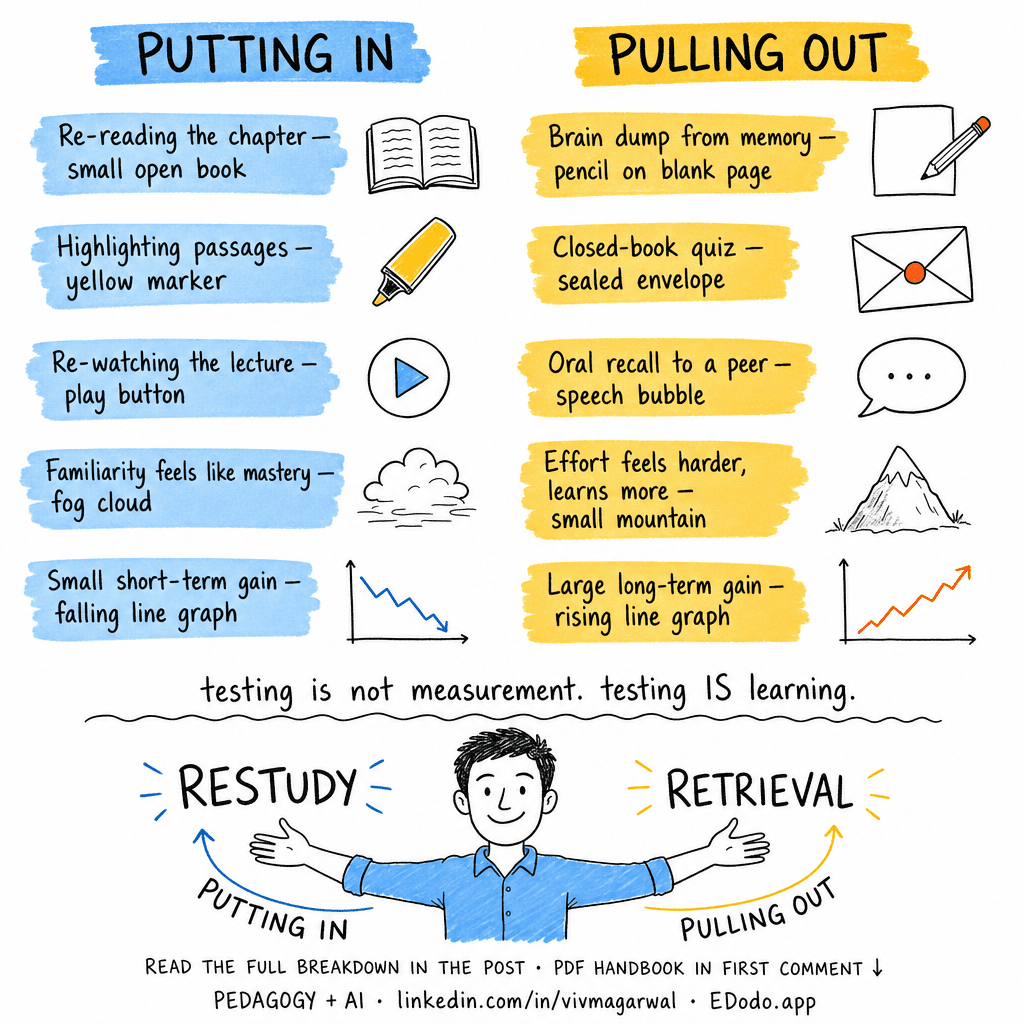 Retrieval Practice (The Testing Effect) — sketchnote